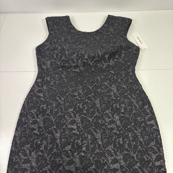 NWT Calvin Klein Textured Black Midi Dress Size 12 QQ0840 - Picture 3 of 10